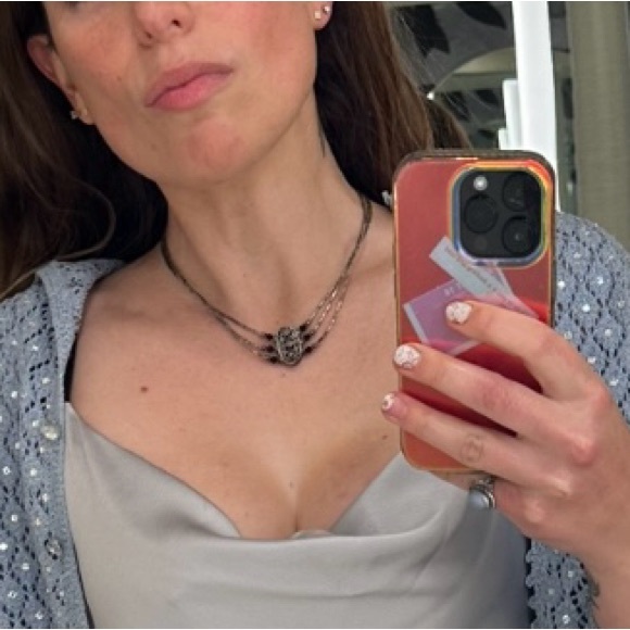 Vintage Jewelry - ornate sterling silver artisan necklace 🖤